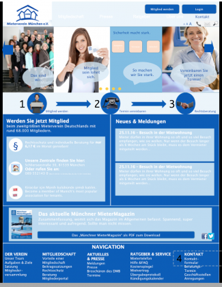 mitglied werden html kachel