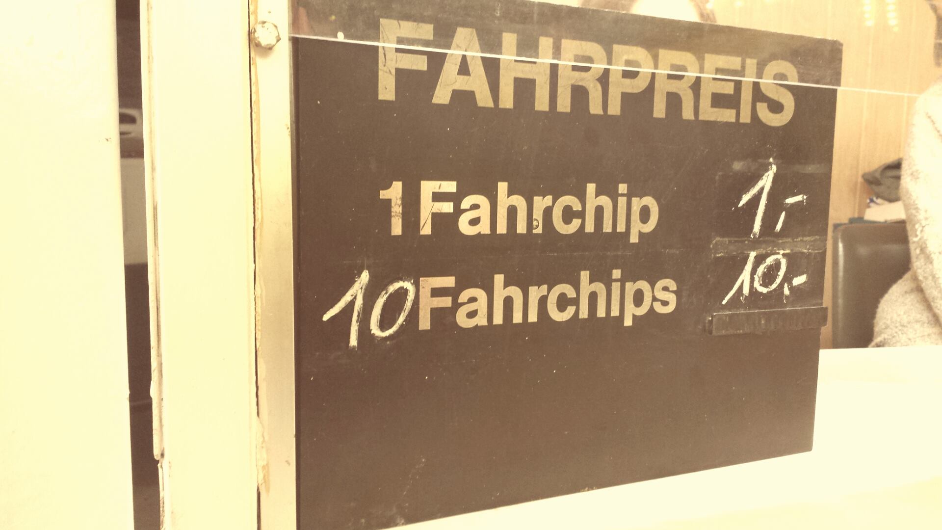 Faire Fahrpreise auf der Wiesn ;) 1 Fahrchip 1 Euro, 10 Fahrchips 10 Euro
