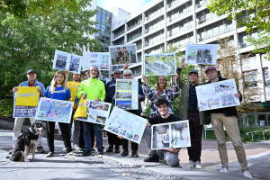 Engagierte zeigen Visionen für das Strafjustizzentrum in der Nymphenburger Straße. Foto: Astrid Schmidhuber/Mieterverein München