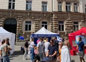 Infostand des Mietervereins auf dem Isarinselfest