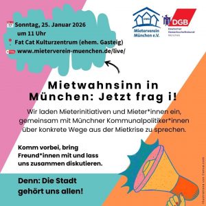 Einladung zur Diskussionsveranstaltung am 25. Januar im Fat Cat.